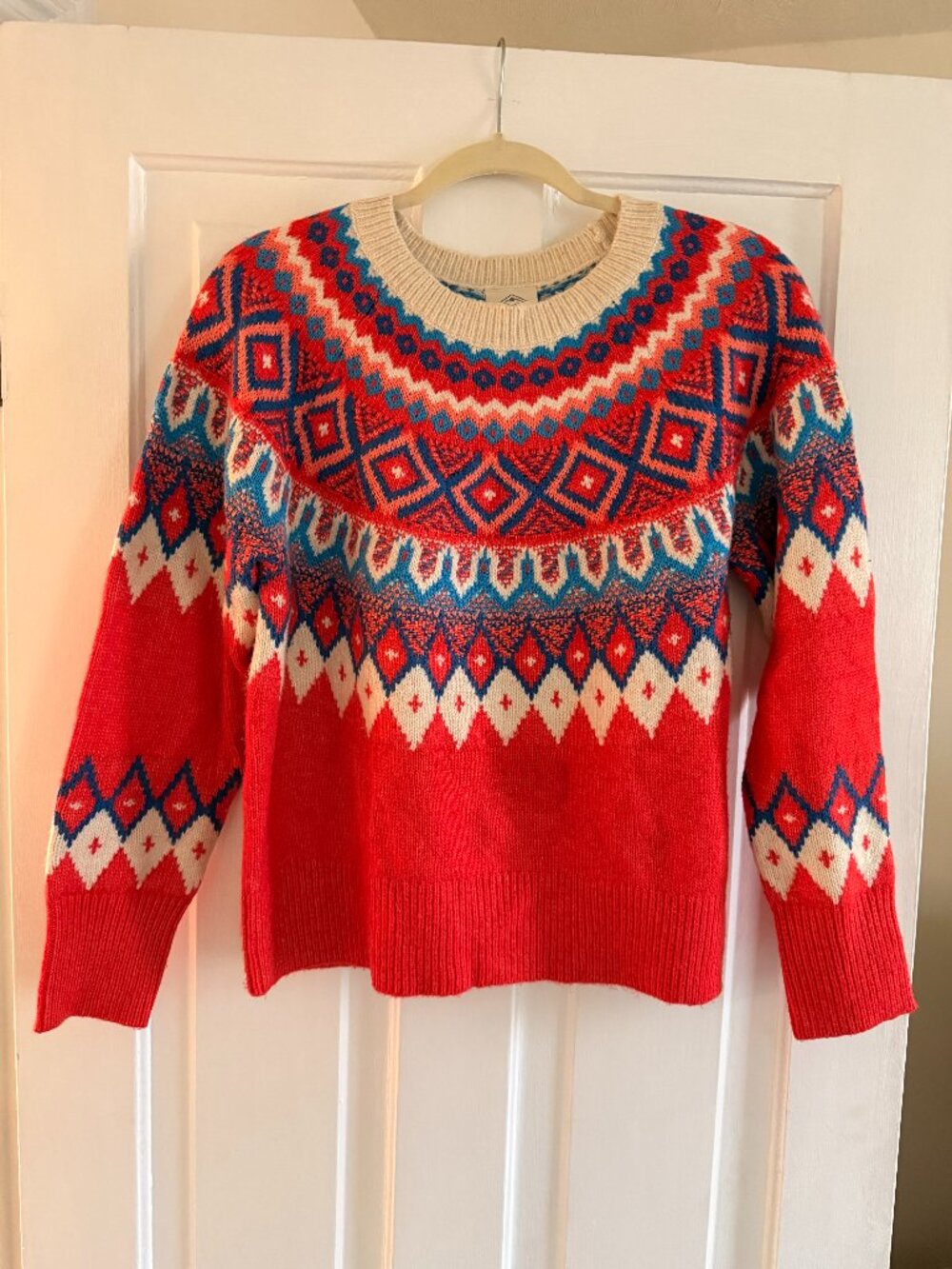 Classic Red Fair Isle Sweater | St. John's Bay | Women Petite M